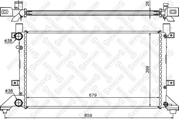 Stellox 10-25007-SX - Radiator, engine cooling autospares.lv