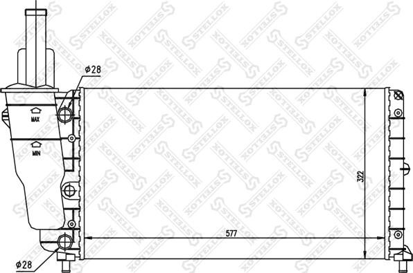 Stellox 10-25084-SX - Radiator, engine cooling autospares.lv