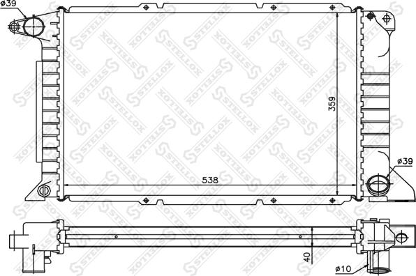 Stellox 10-25798-SX - Radiator, engine cooling autospares.lv