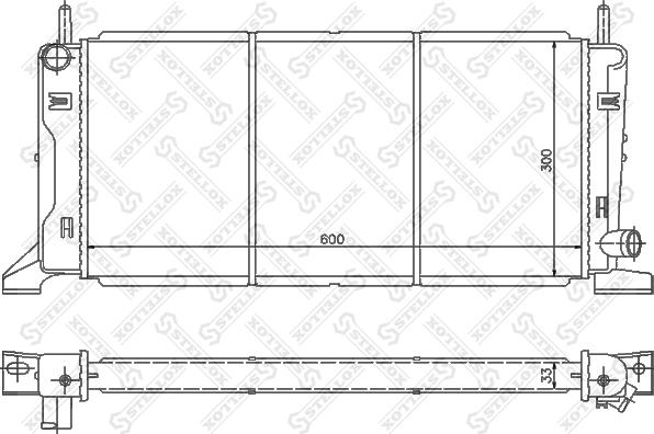 Stellox 10-25086-SX - Radiator, engine cooling autospares.lv