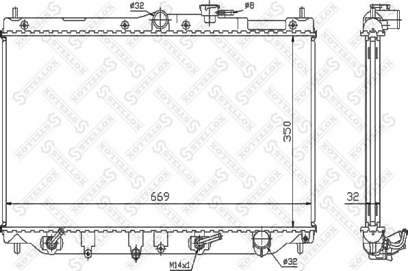 Stellox 10-25088-SX - Radiator, engine cooling autospares.lv