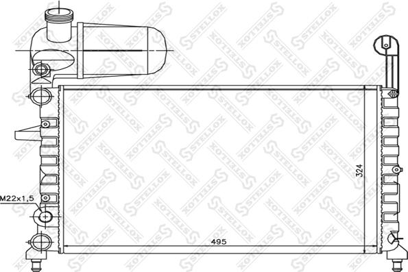 Stellox 10-25030-SX - Radiator, engine cooling autospares.lv