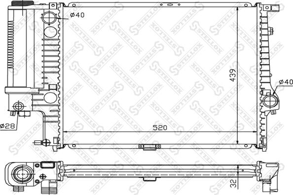 Stellox 10-25024-SX - Radiator, engine cooling autospares.lv