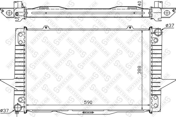 Stellox 10-25074-SX - Radiator, engine cooling autospares.lv