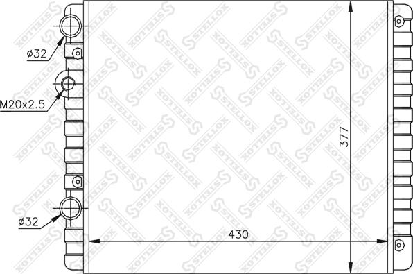 Stellox 10-25070-SX - Radiator, engine cooling autospares.lv