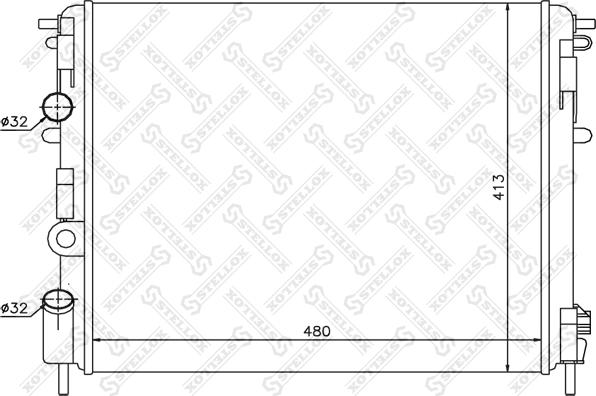 Stellox 10-25192-SX - Radiator, engine cooling autospares.lv