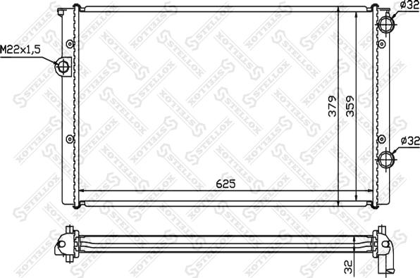 Stellox 10-25197-SX - Radiator, engine cooling autospares.lv