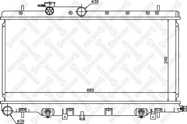 Stellox 10-25144-SX - Radiator, engine cooling autospares.lv