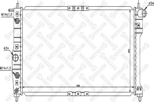 Stellox 10-25146-SX - Radiator, engine cooling autospares.lv