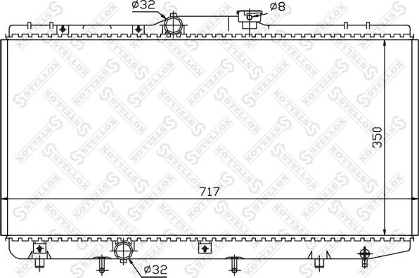 Stellox 10-25156-SX - Radiator, engine cooling autospares.lv