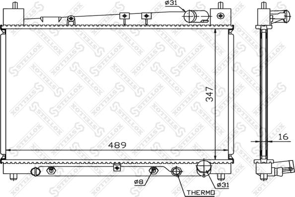 Stellox 10-25151-SX - Radiator, engine cooling autospares.lv