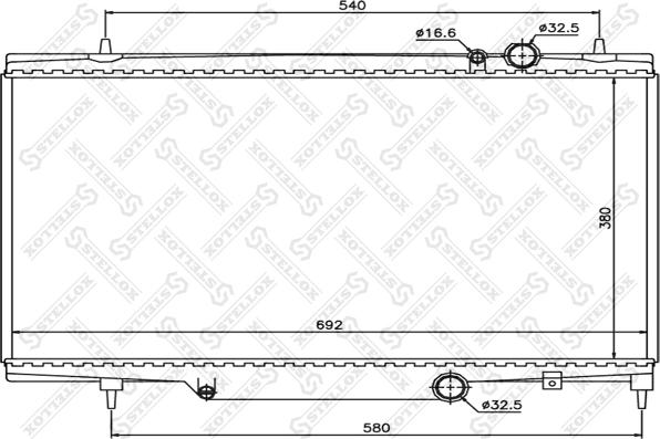 Stellox 10-25164-SX - Radiator, engine cooling autospares.lv