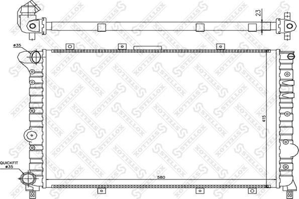 Stellox 10-25160-SX - Radiator, engine cooling autospares.lv