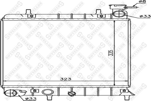 Stellox 10-25168-SX - Radiator, engine cooling autospares.lv