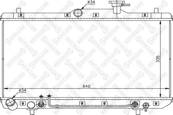 Stellox 10-25162-SX - Radiator, engine cooling autospares.lv