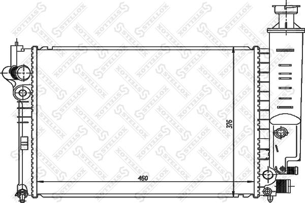 Stellox 10-25104-SX - Radiator, engine cooling autospares.lv