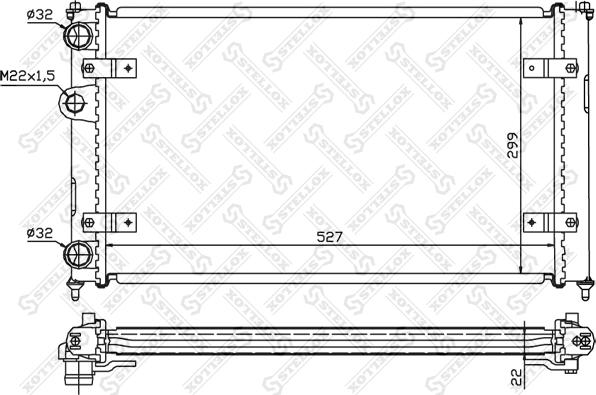 Stellox 10-25108-SX - Radiator, engine cooling autospares.lv