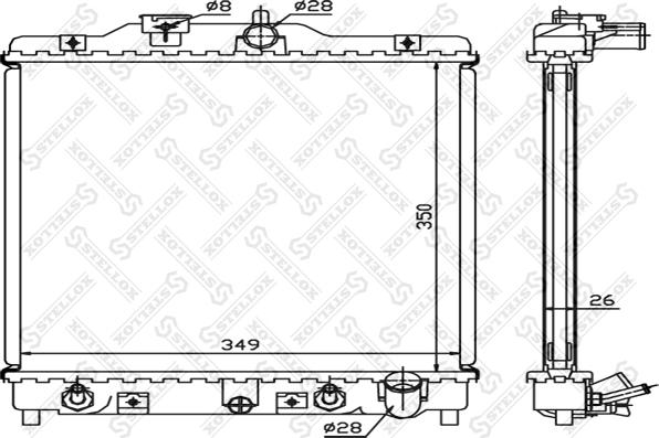 Stellox 10-25103-SX - Radiator, engine cooling autospares.lv