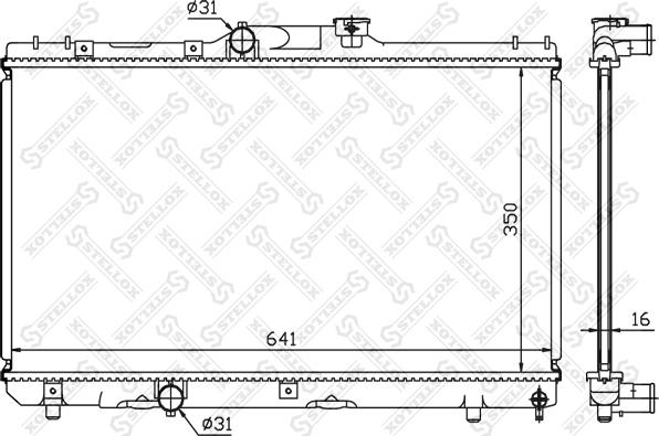 Stellox 10-25114-SX - Radiator, engine cooling autospares.lv