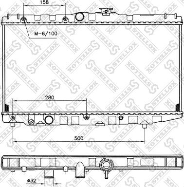 Stellox 10-25110-SX - Radiator, engine cooling autospares.lv