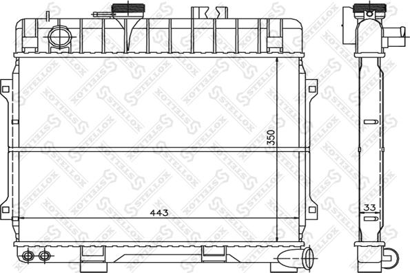 Stellox 10-25117-SX - Radiator, engine cooling autospares.lv