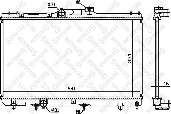 Stellox 10-25189-SX - Radiator, engine cooling autospares.lv