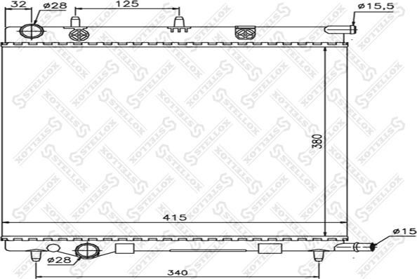 Stellox 10-25186-SX - Radiator, engine cooling autospares.lv