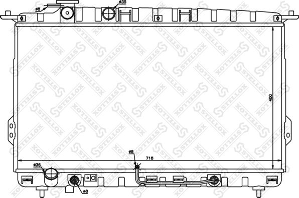 Stellox 10-25187-SX - Radiator, engine cooling autospares.lv