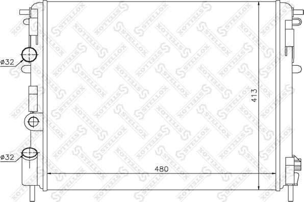 Stellox 10-25134-SX - Radiator, engine cooling autospares.lv