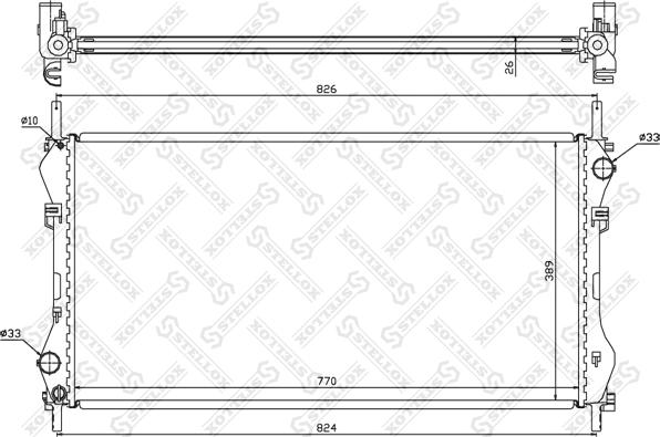 Stellox 10-25131-SX - Radiator, engine cooling autospares.lv