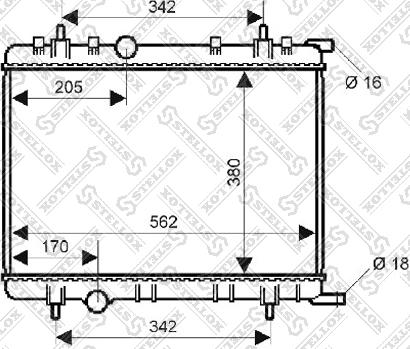 Stellox 10-25133-SX - Radiator, engine cooling autospares.lv