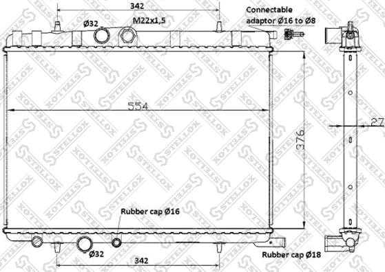 Stellox 10-25120-SX - Radiator, engine cooling autospares.lv