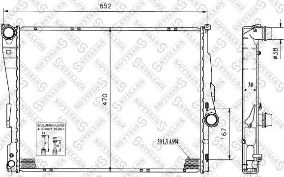 Stellox 10-25128-SX - Radiator, engine cooling autospares.lv