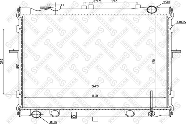 Stellox 10-25170-SX - Radiator, engine cooling autospares.lv