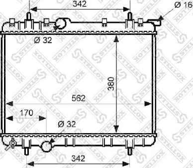 Stellox 10-25171-SX - Radiator, engine cooling autospares.lv