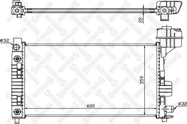 Stellox 10-25894-SX - Radiator, engine cooling autospares.lv