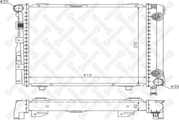 Stellox 10-25890-SX - Radiator, engine cooling autospares.lv