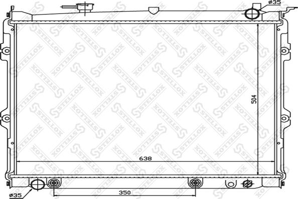 Stellox 10-25842-SX - Radiator, engine cooling autospares.lv