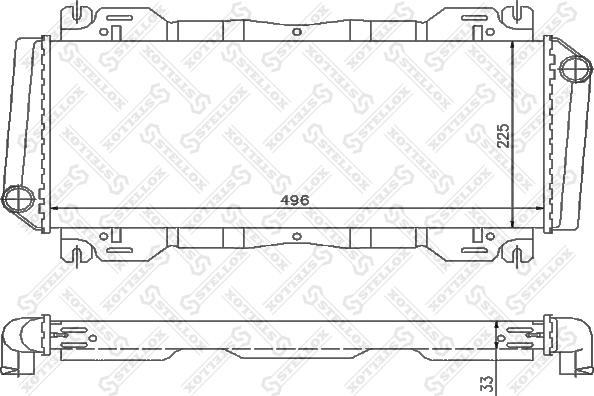 Stellox 10-25802-SX - Radiator, engine cooling autospares.lv