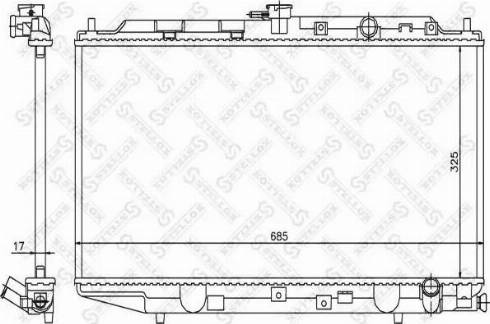 Stellox 10-25824-SX - Radiator, engine cooling autospares.lv