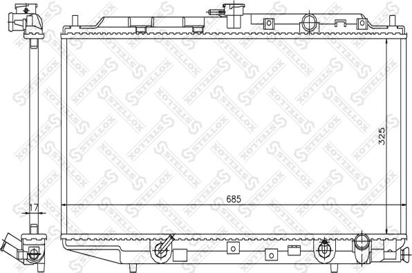 Stellox 10-25823-SX - Radiator, engine cooling autospares.lv