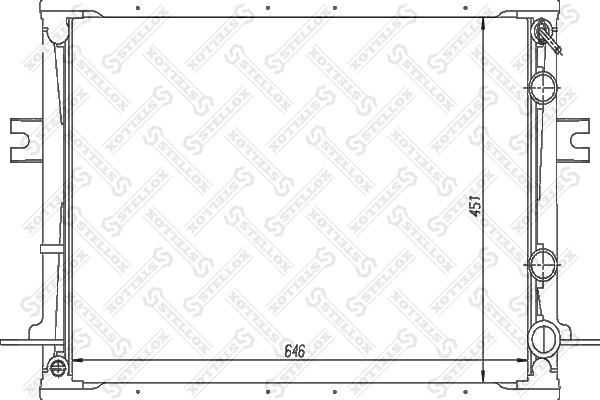 Stellox 10-25827-SX - Radiator, engine cooling autospares.lv