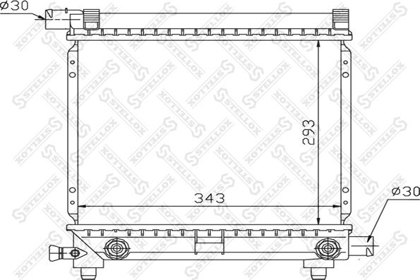 Stellox 10-25870-SX - Radiator, engine cooling autospares.lv