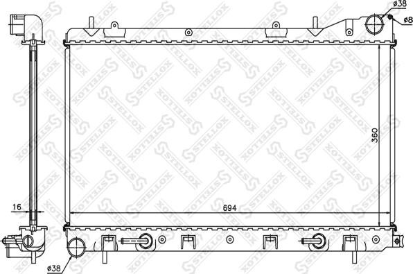 Stellox 10-25396-SX - Radiator, engine cooling autospares.lv