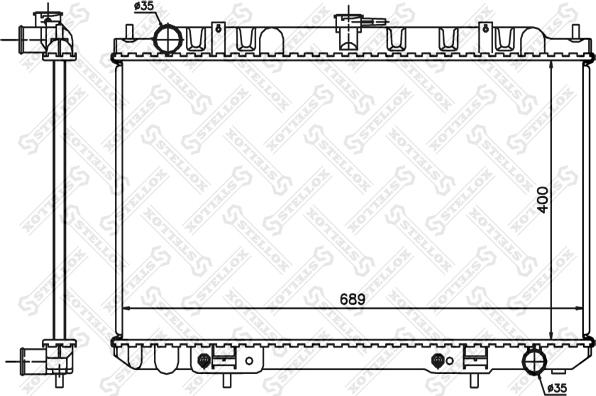 Stellox 10-25397-SX - Radiator, engine cooling autospares.lv