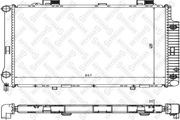 Stellox 10-25345-SX - Radiator, engine cooling autospares.lv