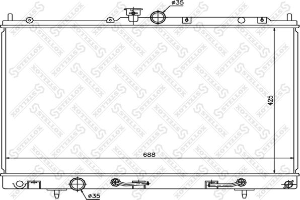 Stellox 10-25348-SX - Radiator, engine cooling autospares.lv