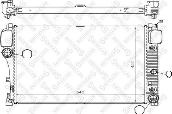 Stellox 10-25347-SX - Radiator, engine cooling autospares.lv