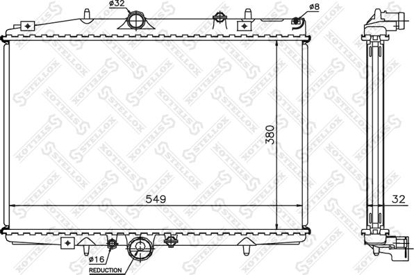 Stellox 10-25353-SX - Radiator, engine cooling autospares.lv