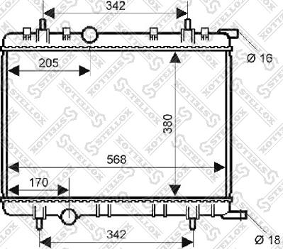 Stellox 10-25352-SX - Radiator, engine cooling autospares.lv